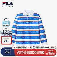 FILA 斐乐 童装儿童长袖上衣2024夏小童男童T恤POLO衫 满印一-ZA 120cm