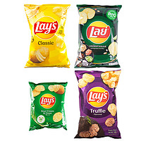 Lay's 乐事 薯片全球套装(原味+酸奶油+泰餐+虾味+黑松露)352.9g 进口薯片