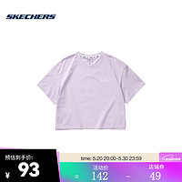 SKECHERS 斯凯奇 女子针织短袖T恤衫 L223W085-02N4 S