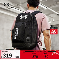 安德玛 官方UA Halftime男女同款运动训练双肩背包Under Armour1362365 黑色001 均码