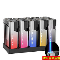 华酷蓝焰金属防风打火机直冲可充气加厚企业定制家用创意饭店超市 橡皮漆 H16