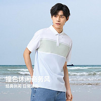 Semir 森马 夏季热卖撞色条纹休闲商务通勤时尚经典男士polo衫短袖t恤男