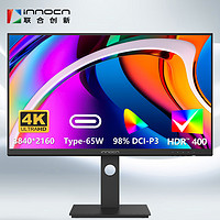 Innocn 聯合創新 27英寸4k高清顯示器IPS游戲辦公電腦顯示屏27C1U-D