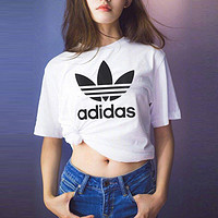 88VIP：adidas 阿迪达斯 三叶草短袖女装运动服休闲上衣半袖T恤GN2899