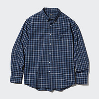 UNIQLO 优衣库 男士长袖衬衫 472538 深蓝色 XXL