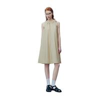 URBAN REVIVO 女装都市简约休闲松弛感系带连衣裙UWU740062 浅卡其 S