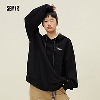 百亿补贴：Semir 森马 ins百搭个性女装oversize抓绒连帽卫衣 102721116001