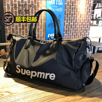 古梦轻奢旅行包男手提短途出差旅游行李袋女大容量干湿分离运动包 黑色升级版(带鞋位干湿分离) 29L 小