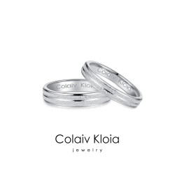 Colaivkloia 情侣戒指男女对戒银一对磨砂款可调节婚戒520情人节礼物送男女友 T1ck310情侣一对价