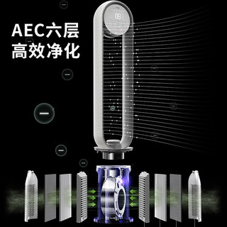  科西逸尔 KEHEAL无叶风扇电风扇落地扇柔风家用空气循环塔扇办公室智能遥控负离子空气净化低噪立式广角风扇 六重净化无叶风扇A4 PRO【薄荷绿】 六重净化无叶风扇A4 PRO薄荷绿