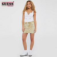 GUESS Originals 24年夏季女士拼接款牛仔半身裙-W4GG53D4RG0 F0AY-黄色 25