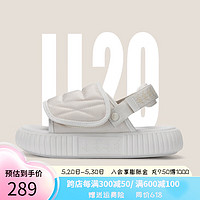 KAPPA卡帕女鞋一字拖鞋子女2024夏季新款户外防滑凉拖鞋女魔术贴沙滩鞋