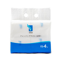 88VIP：ITO 艾特柔 日本ITO/艾特柔洗脸巾替换装4连包洁面巾美容巾毛巾洗面巾纯棉