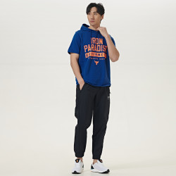 安德玛 官方奥莱ua rock强森 短袖男士跑步训练运动连帽半袖t恤多少钱