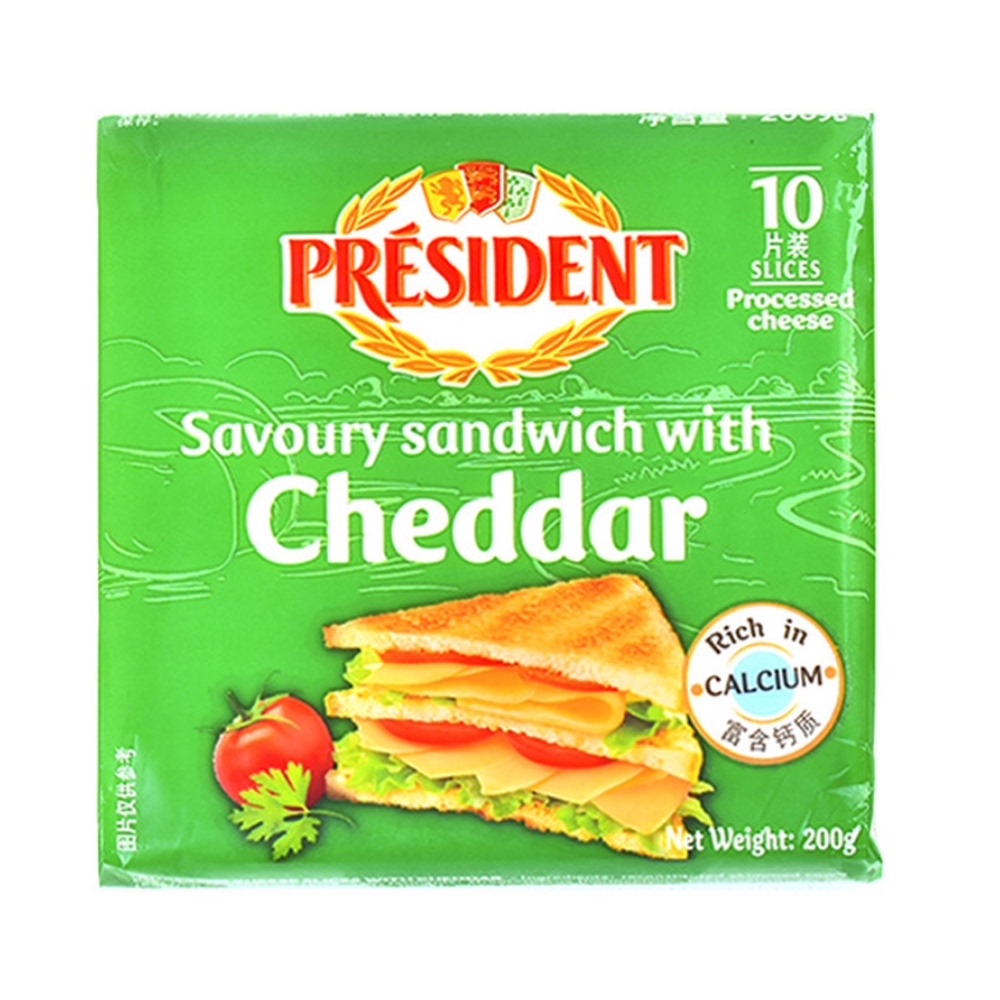 总统 PRÉSIDENT（President）法国三明治奶酪芝士片200g夹面包