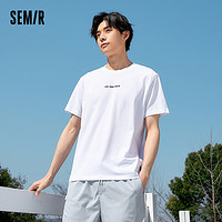 Semir 森马 【T恤合辑】森马t恤男短袖夏季白色打底衫女纯棉内搭半袖上衣潮牌