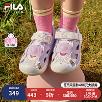 FILA 斐乐 儿童童鞋魔术贴2024夏季小童男女童萤火虫凉鞋涉水鞋 淡紫色/兰花紫-OO 28码 内长17.5cm