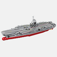 QMAN 启蒙 积木国产福建舰成人巨大拼装航母模型玩具男孩