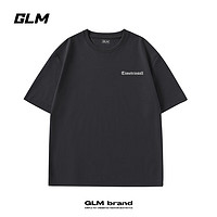 GLM 纯棉短袖男夏季潮流美式复古休闲重磅T恤青少年简约百搭工装上衣