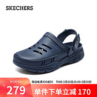 SKECHERS 斯凱奇 男子洞洞鞋243147 海軍藍色/NVY 45