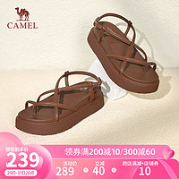 CAMEL 骆驼 2024夏新款时尚通勤凉鞋一字带凉鞋