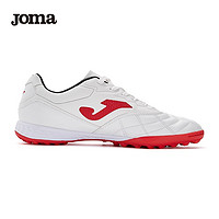 Joma 荷马 足球鞋成人TF碎钉鞋防滑耐薄透气足球比赛训练鞋运动鞋飞盘鞋 白红