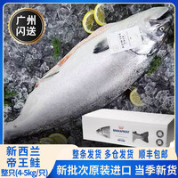 半蓝岛挪威三文鱼整条刺身生吃冰鲜(大西洋鲑)帝王鲑法罗三文鱼生鲜鱼 新西兰帝王鲑 简装 4kg (整只)