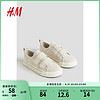 H&M童鞋男童儿童运动鞋舒适简约可爱纯色魔术贴帆布运动鞋1215373