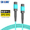 SK-LINK MPO光纤跳线MPO-MPO母头8芯万兆多模OM3光纤跳线40G光模块集束光纤线 8芯（OM3）MPO-MPO 5米