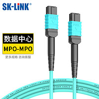 SK-LINK MPO光纖跳線MPO-MPO母頭8芯萬兆多模OM3光纖跳線40G光模塊集束光纖線 8芯（OM3）MPO-MPO 5米