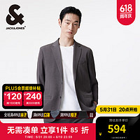 杰克·琼斯（JACK&JONES）春夏季款男士西服两粒扣门襟双侧口袋略宽松西装外套男22428P002 锻钢灰E39 锻钢灰E39 1