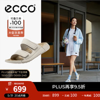 爱步（ECCO）勃肯鞋女 夏季平底外穿凉拖鞋 软底运动沙滩鞋  科摩206823 石灰色20682302378 39