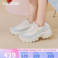 斯凯奇（Skechers）休闲鞋厚底老爹鞋增高蜜糕鞋177233自然/蓝 38 自然色/蓝色/NTBL 38尺码偏大一码，选小一码