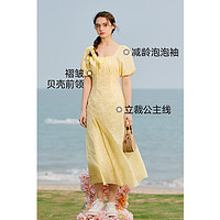 SEIFINI 诗凡黎 法式复古连衣裙2024年夏女高级小众设计质感优雅茶歇裙