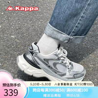 KAPPA卡帕女鞋厚底老爹鞋子女2024夏季新款透气运动鞋女百搭休闲跑鞋