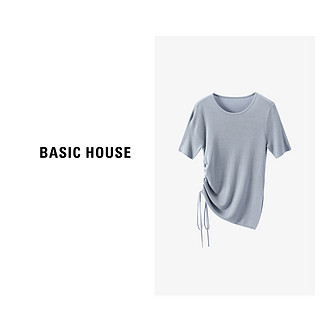 Basic House/百家好BH 夏季不规则打底设计感针织衫B0623B56742