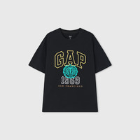 Gap 盖璞 男女士亲肤字母logo印花短袖T恤百搭上衣 465583 黑色 M