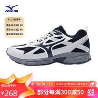 美津浓(MIZUNO)男女复古跑步运动鞋 星速系列老爹鞋 缓震透气 SPEED 36.5码 17/黑/灰/米白
