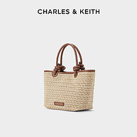 CHARLES & KEITH CHARLES&KEITH24夏季新品繩結手提菜籃子斜挎托特包女CK2-30271346 M