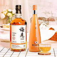 百亿补贴：MeiJian 梅见 梅酒+德国奈甜桃子酒青梅酒低度微醺酒750ml