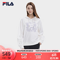 FILA 斐乐女子连帽卫衣2024春季简约时尚宽松休闲针织上衣 170/88A/L