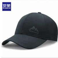罗蒙帽子男大头围运动休闲棒球帽四季通用钓鱼防晒纯棉品牌高档鸭舌帽 浅灰