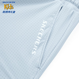 Skechers斯凯奇男女童运动夏季儿童凉感长裤P224K035 黎明灰/01DS 170cm