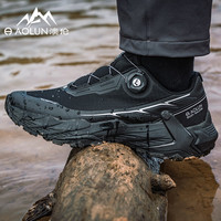 aolun 澳伦 2024春季新款登山鞋男旅游户外越野徒步鞋时尚百搭潮流运动休闲鞋 黑色 42 标准运动鞋码