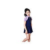 88VIP：yuyingfang 玉婴坊 女童连体泳衣短袖游泳衣小女孩专业训练泳装儿童泳装裙子
