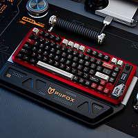 PIIFOX 磁轴机械键盘 无线三模 热插拔客制化 铝合金 ER75 红黑-磁轴 RGB 三模 凯华 82键