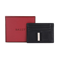 巴利（BALLY）男士小牛皮条纹织带名片包卡包卡夹【礼盒装】TORIN 6233898 黑色
