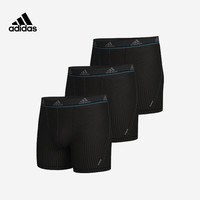 ADIDAS阿迪达斯男士速干透气防摩擦四角内裤弹吸湿排汗运动平角裤3条装