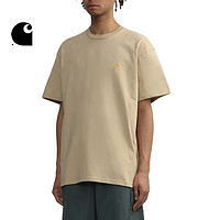  carhartt WIP 经典金色LOGO刺绣 男士短袖T恤  BLV/蓝色，GY2/灰色，PPV/紫色，BGV/米黄色，BLX/蓝色，GRV/绿色，GYV/灰色，NYV/深蓝色，ORV/橙色，PKV/粉红色，WHV/白色 S，M，L，XL，XXL