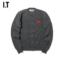 IT CDG PLAY COMME des GARCONS川久保玲女针织开衫红色爱心刺绣